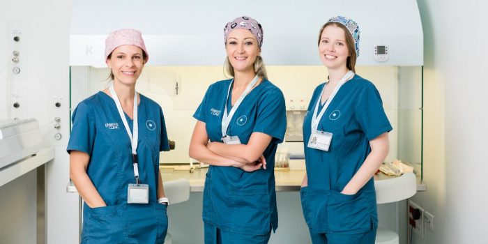 Krankenschwestern in der Embryoclinic